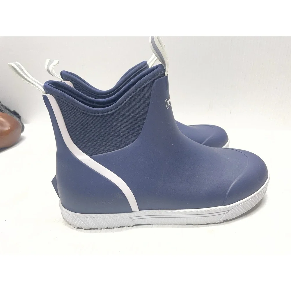 Xtratuf Wheelhouse Ankle Deck Boot Navy/White Mens Size 10 EUC